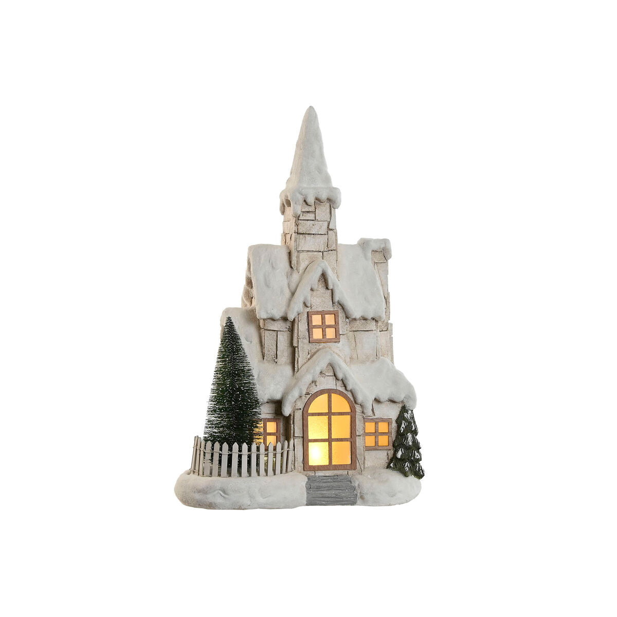 8424002142179 - Leuchtende Dekoration Weiß grün natürlich Haus 35 x 20 x 51 cm 8424002142179 - Leuchtende Dekoration Weiß grün natürlich Haus 35 x 20 x 51 cm