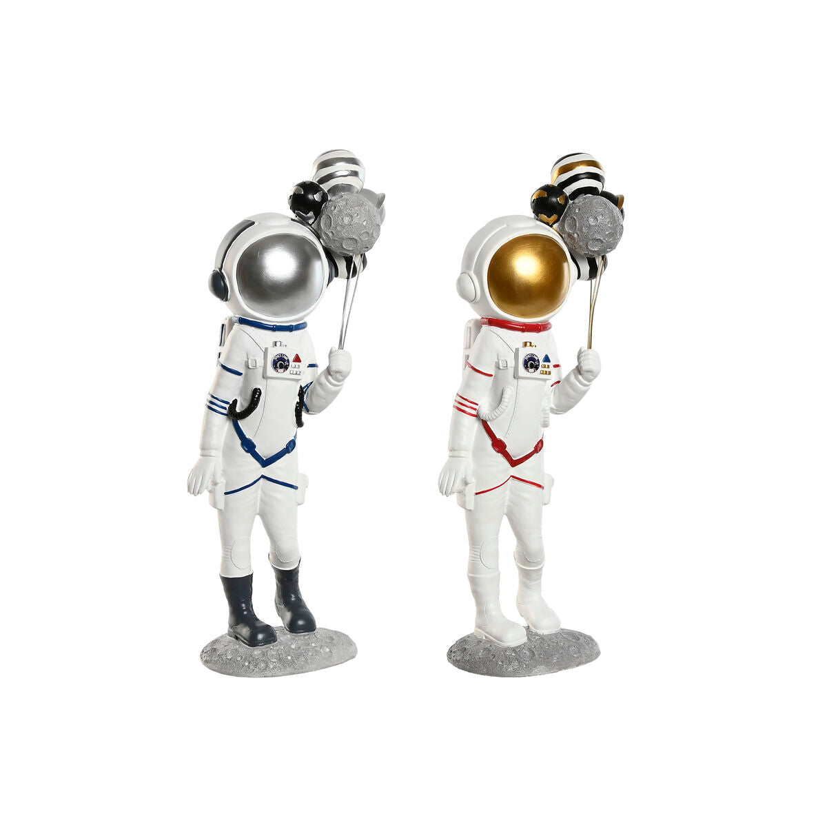 8424002142407 - Deko-Figur Blau Weiß Rot Damen Astronaut 16 x 12 x 41 cm (2 Stück)