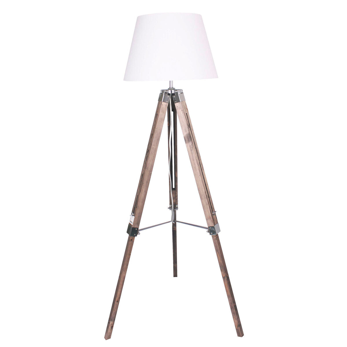 8424002143909 - Floor Lamp White Brown Wood 40 x 40 x 150 cm