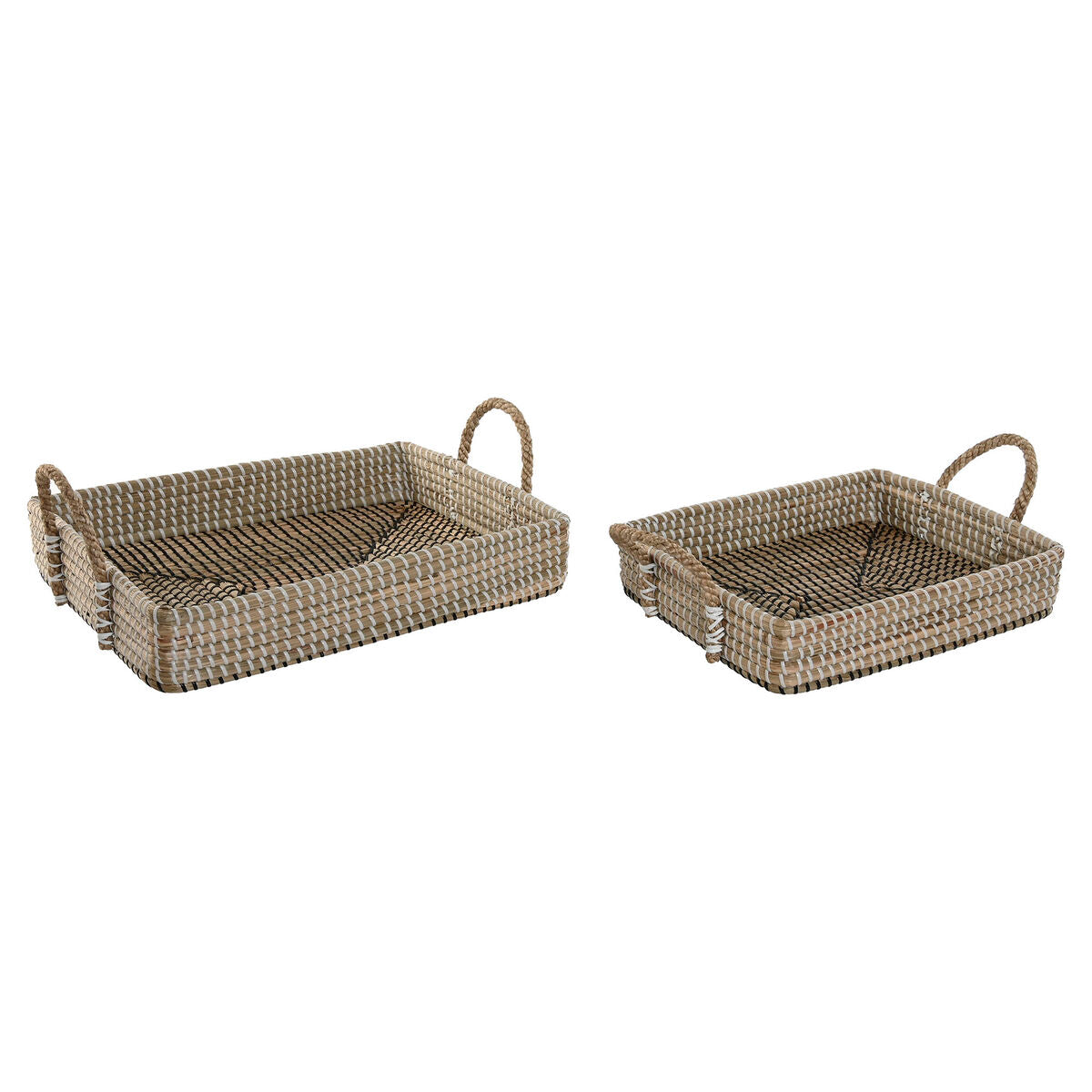 8424002144487 - Set von Tabletts Home Esprit Natural Hell Brown Urban 41 x 32 x 16 cm (2 Einheiten)