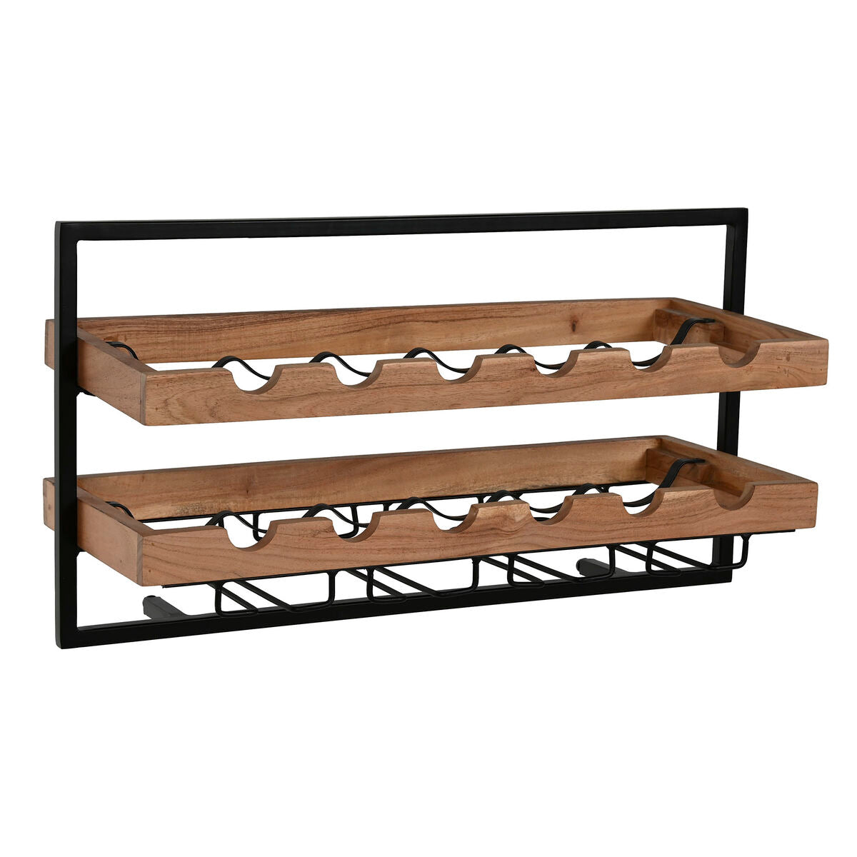 8424002147204 - Flaschenregal Schwarz natürlich 65 x 25 x 35 cm 8424002147204 - Flaschenregal Schwarz natürlich 65 x 25 x 35 cm