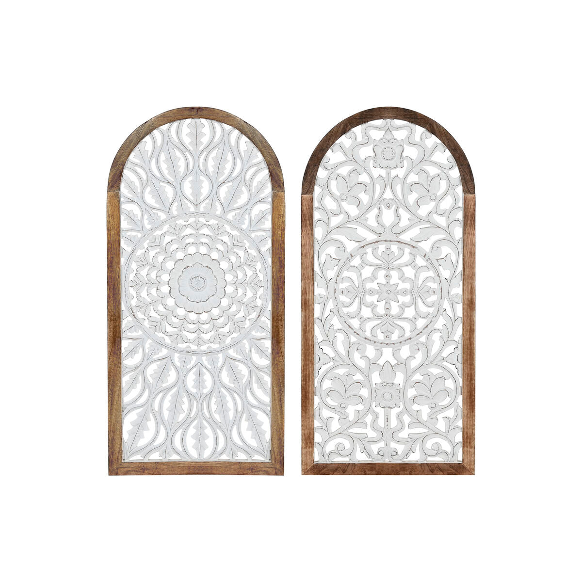 8424002148515 - Wanddekoration Weiß natürlich Mandala Araber 45 x 33 x 95 cm (2 Stück)