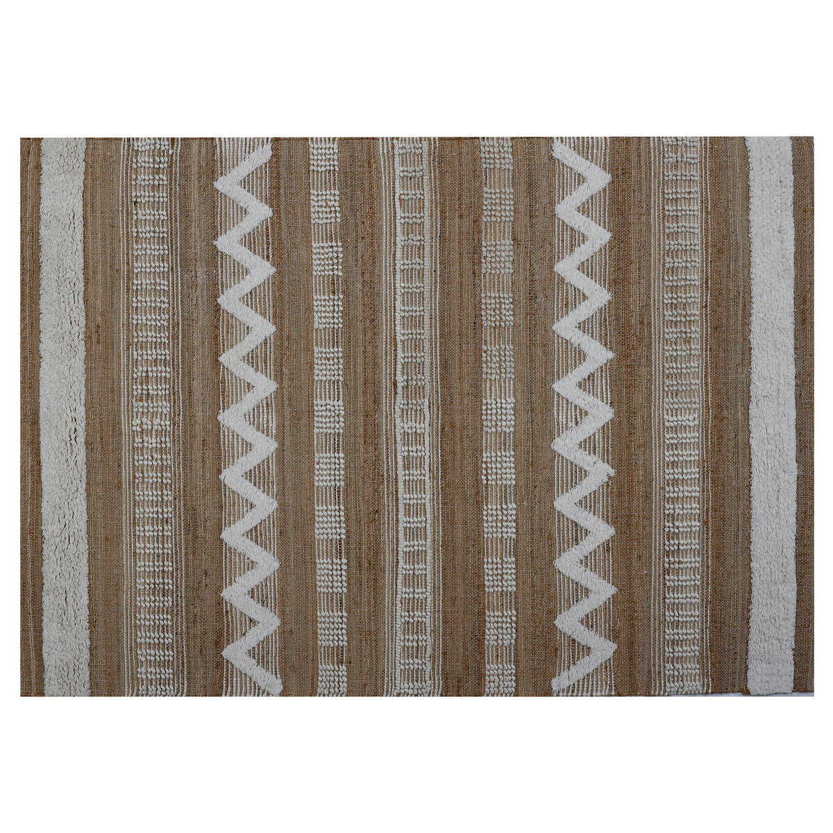 8424002154189 - Teppich Home Esprit weiß brauner Boho 75 x 175 x 1 cm