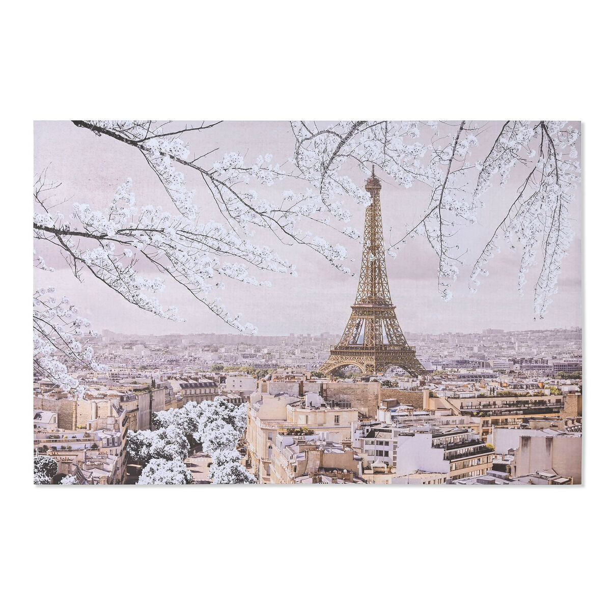 8424002155773 - Painting White Grey Golden Paris Glitter Loft 150 x 3 x 100 cm (2 Units)