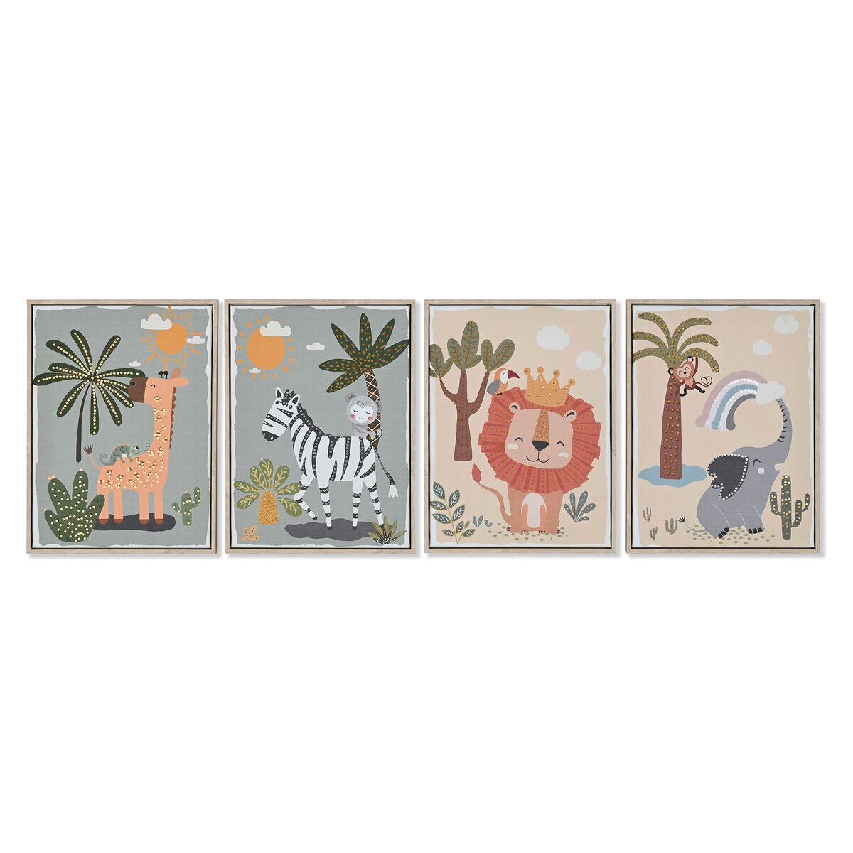 8424002156282 - Bild Für Kinder tiere 30 x 3 x 40 cm (4 Stück)