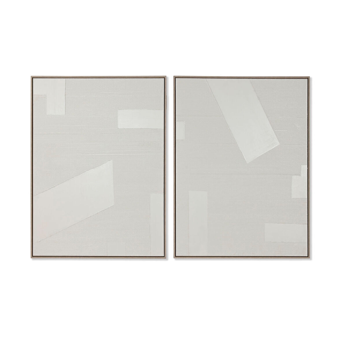 8424002156756 - Gemälde nach Hause Esprit White Modern 75 x 4 x 100 cm (2 Einheiten)