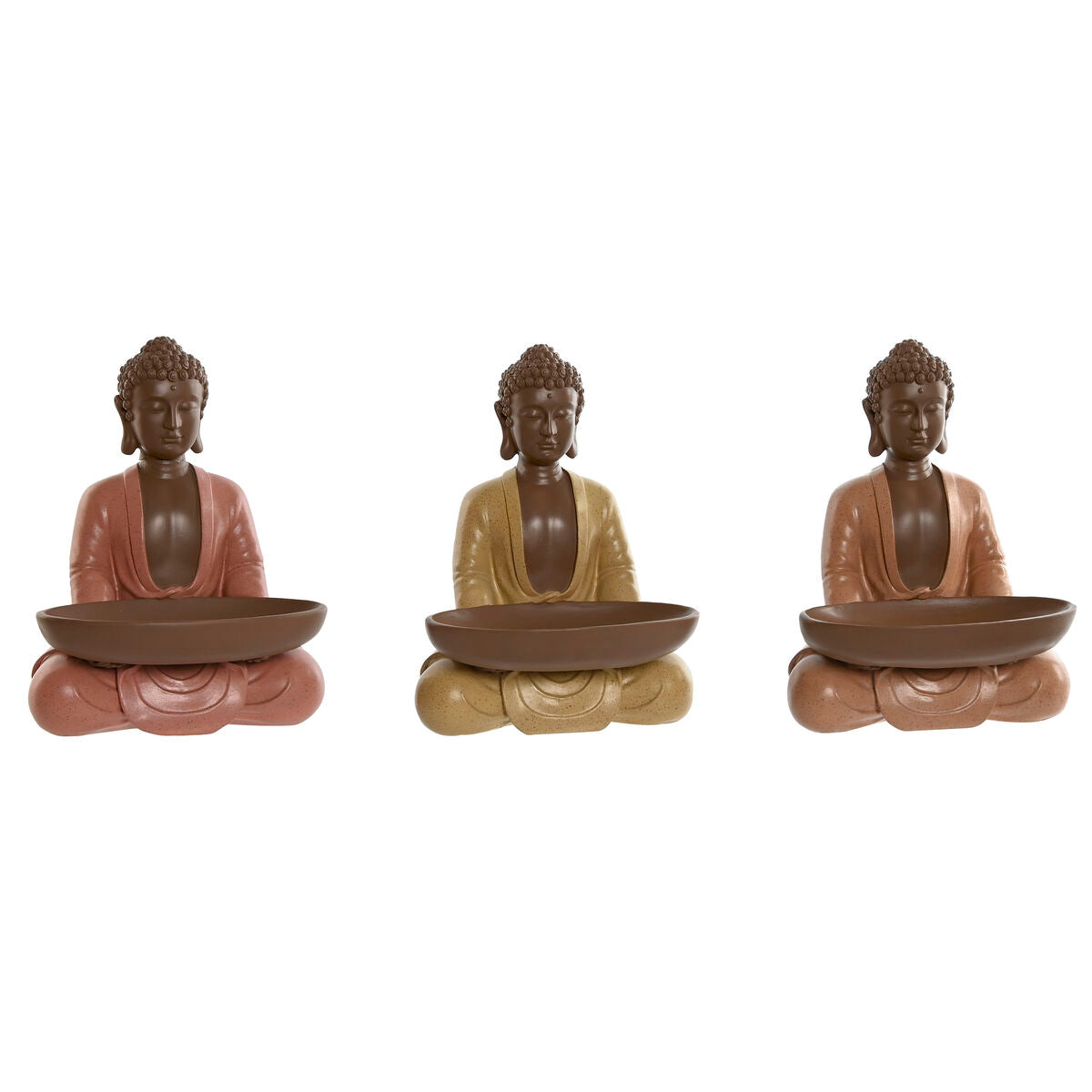 8424002158569 - Deko-Figur Orange Koralle Neongrün Harz Buddha Orientalisch 195 x 16 x 255 cm (3 Stück)