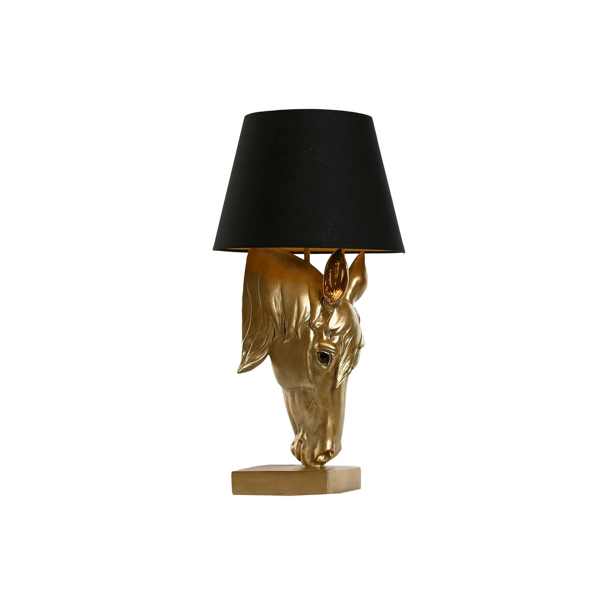 8424002159344 - Schreibtischlampe Home Esprit Schwarzes goldenes Harz 50 W 220 V 30 x 30 x 59 cm