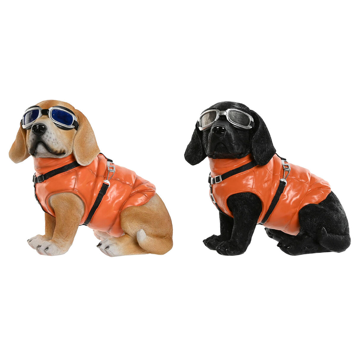 8424002159399 - Deko-Figur Braun Schwarz natürlich Hund Loft 31 X 24 X 29 cm (2 Stück)