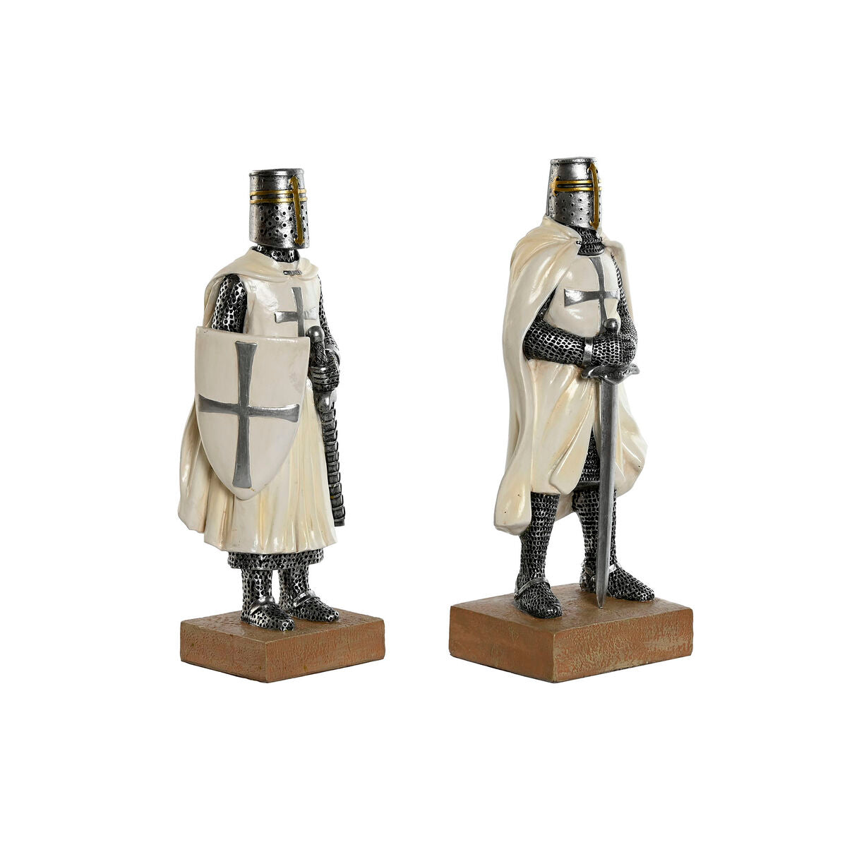 8424002159511 - Deko-Figur Weiß Silberfarben Harz 10 x 8 x 25 cm (2 Stück) 8424002159511 - Deko-Figur Weiß Silberfarben Harz 10 x 8 x 25 cm (2 Stück)