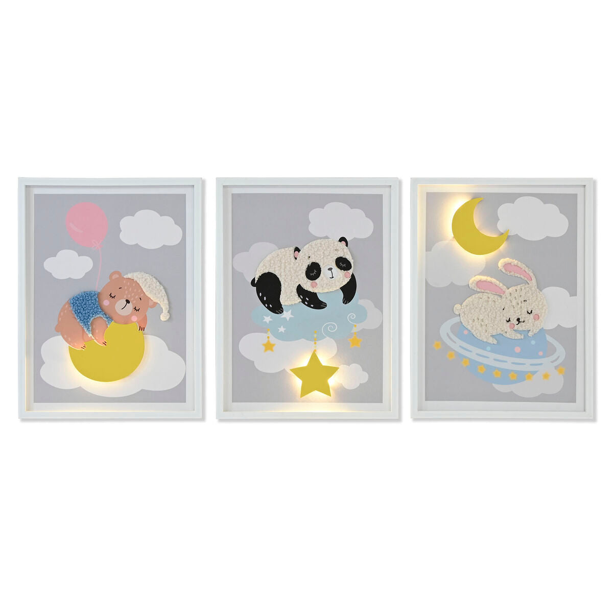 8424002161149 - Gemälde nach Hause Esprit Yellow Grey Childrens 30 x 18 x 40 cm (4 Einheiten)