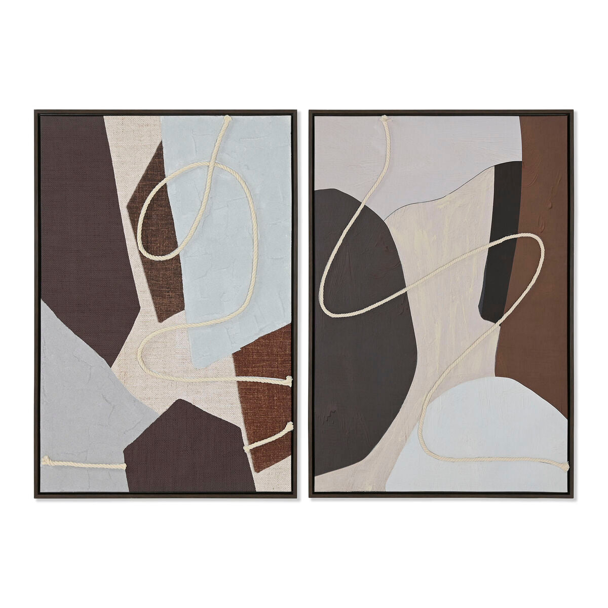 8424002162788 - Gemälde Home Esprit Brown Beige Abstract Urban 63 x 45 x 93 cm (2 Einheiten)