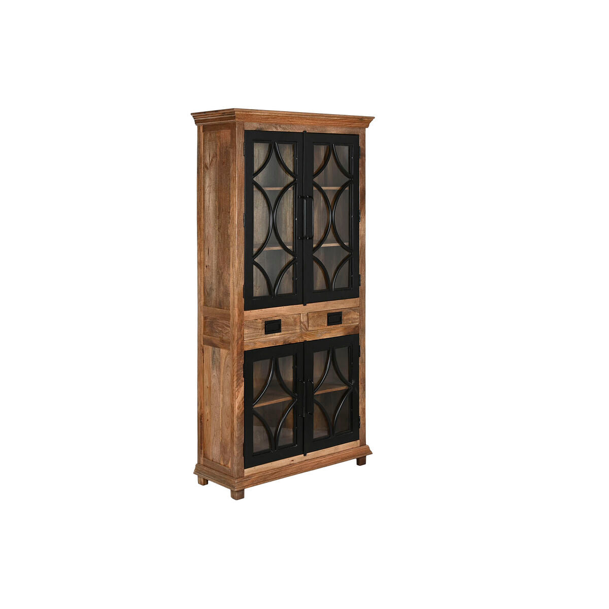 8424002165864 - Display Stand Home Esprit schwarz natürlicher Eisen Mango Holz 100 x 40 x 200 cm