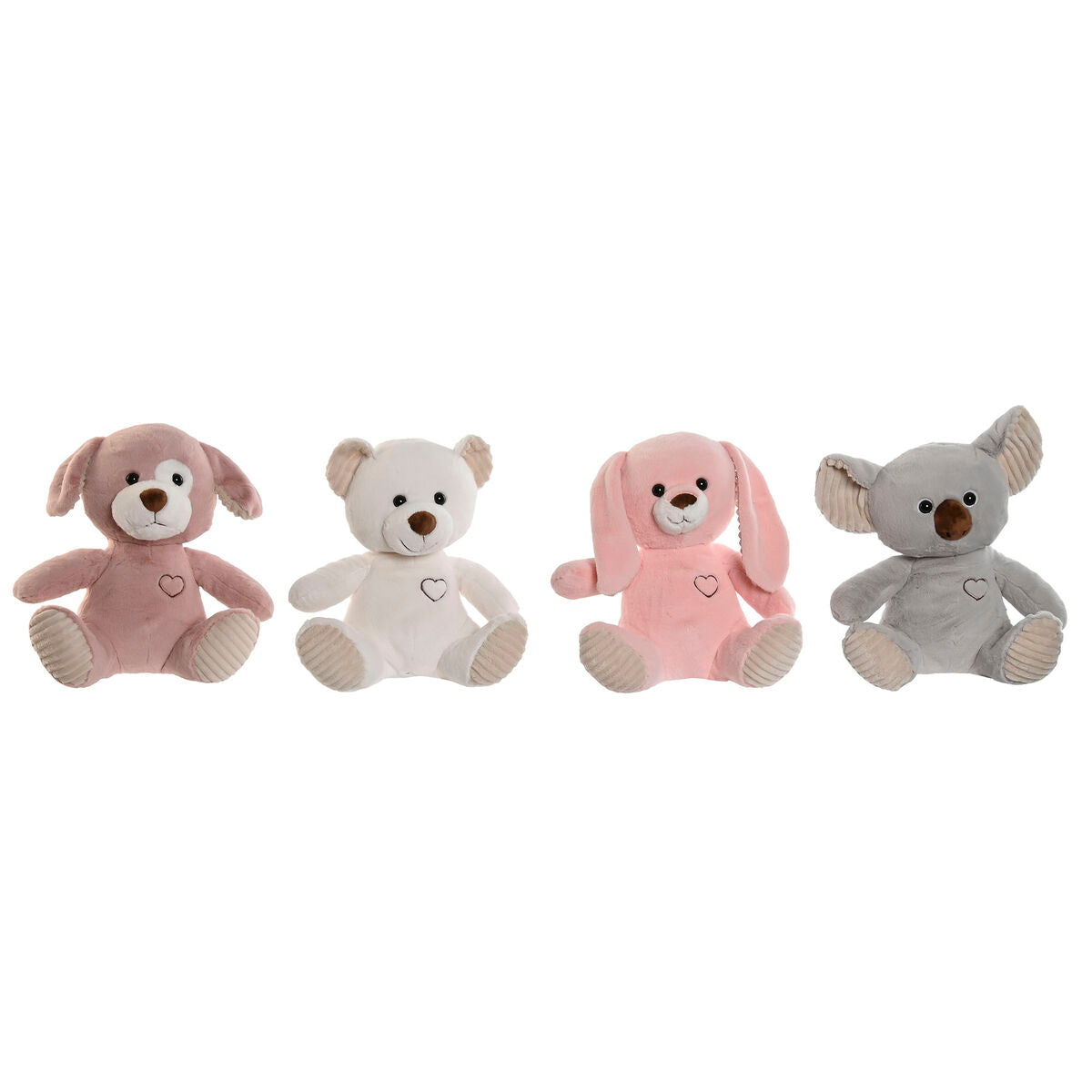 8424002175948 - Fluffy toy White Brown Grey Pink Polyester Animal 25 x 20 x 28 cm (4 Units)