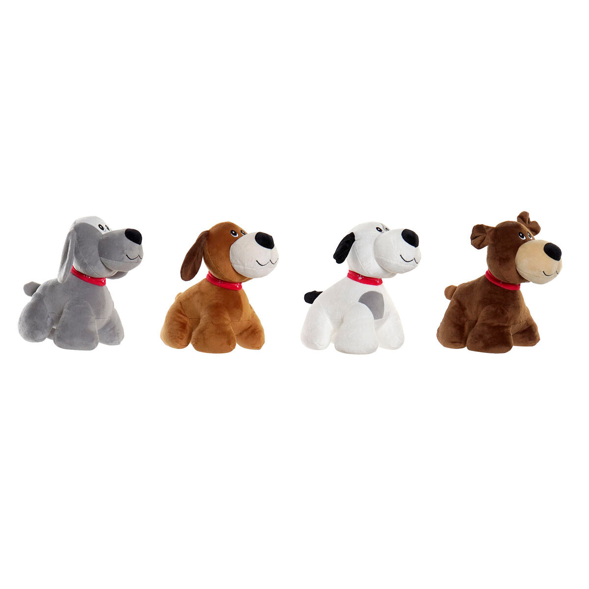 8424002175955 - Plüschtier Weiß Braun Grau Polyester Hund 22 x 21 x 26 cm (4 Stück)