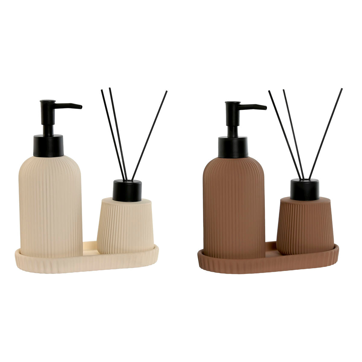 8424002176273 - Badezimmer Set Creme Terrakotta ABS Dolomite 17 x 9 x 2 cm 3 Stücke (2 Stück) 8424002176273 - Badezimmer Set Creme Terrakotta ABS Dolomite 17 x 9 x 2 cm 3 Stücke (2 Stück)