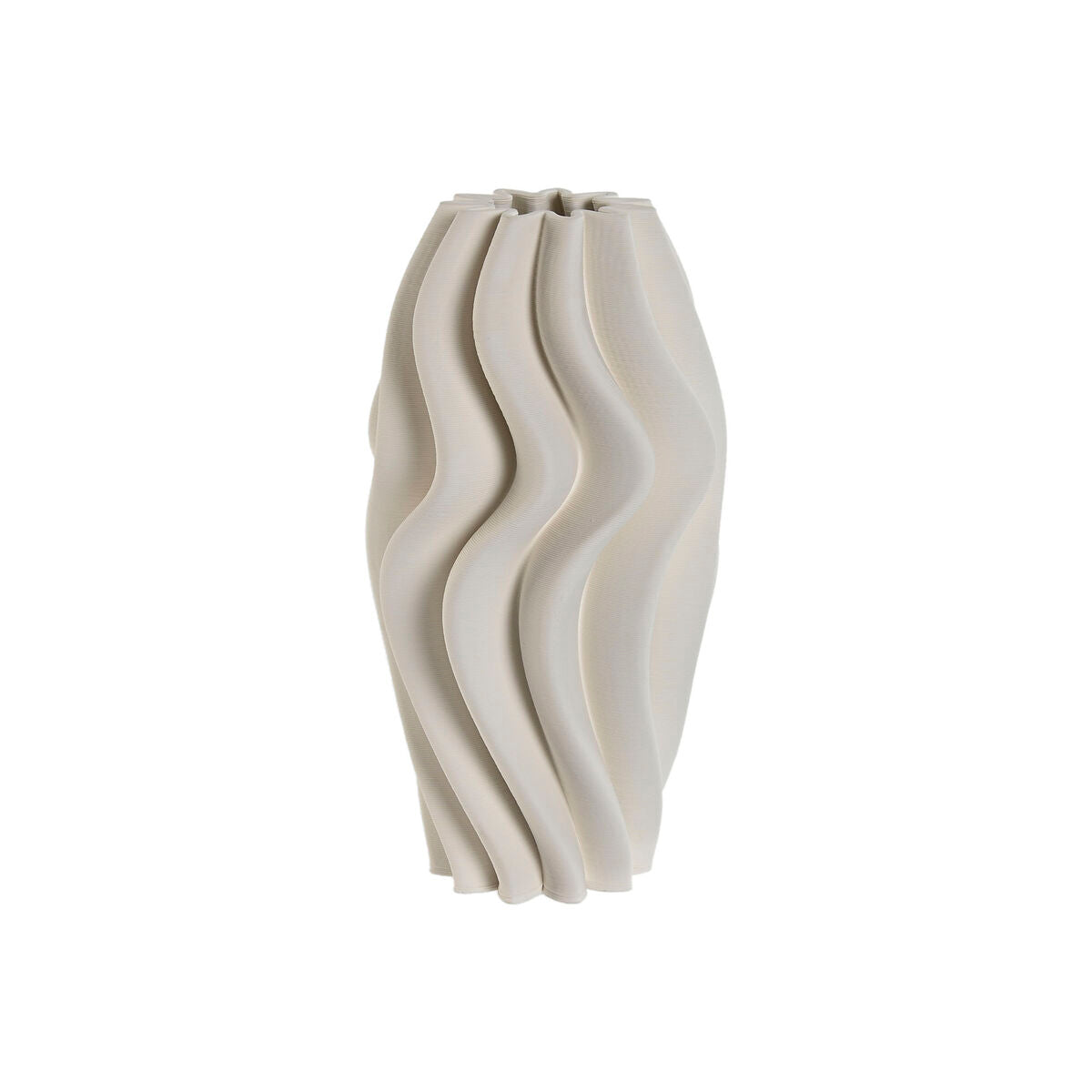 8424002178420 - Vase Weiß Steingut Moderne 16 x 16 x 32 cm
