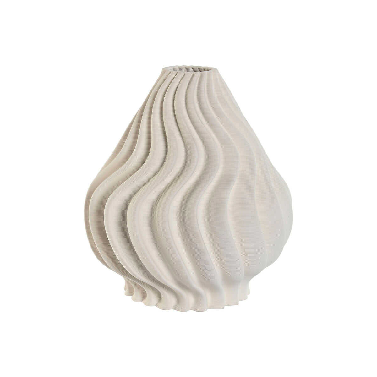 8424002178437 - Vase Home Esprit White Stoneware Modern 22 x 22 x 26 cm