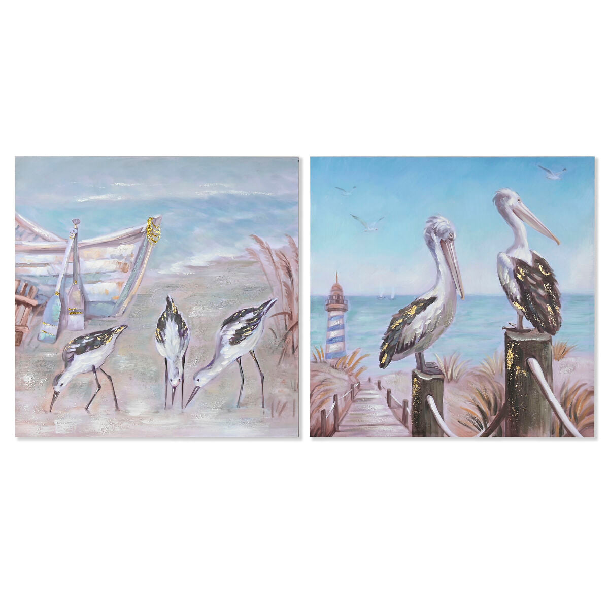 8424002180263 - Gemälde Home Esprit Vögel mediterrane 80 x 3 x 80 cm (2 Einheiten) 8424002180263 - Gemälde Home Esprit Vögel mediterrane 80 x 3 x 80 cm (2 Einheiten)