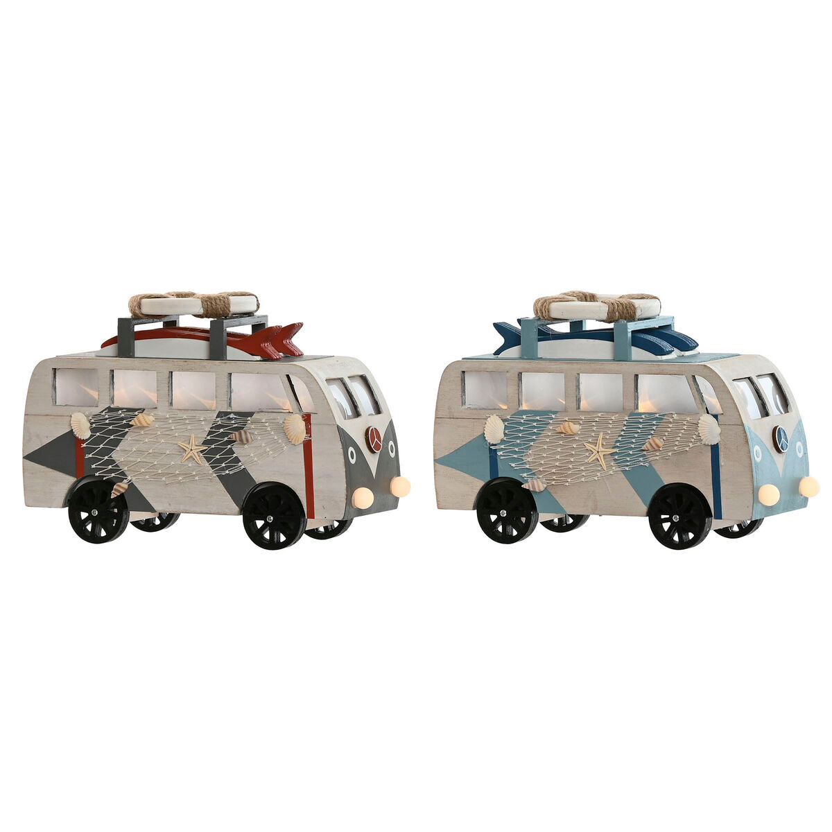 8424002180898 - Deko-Figur Blau Weiß Terrakotta 22 x 7 x 14 cm (2 Stück)