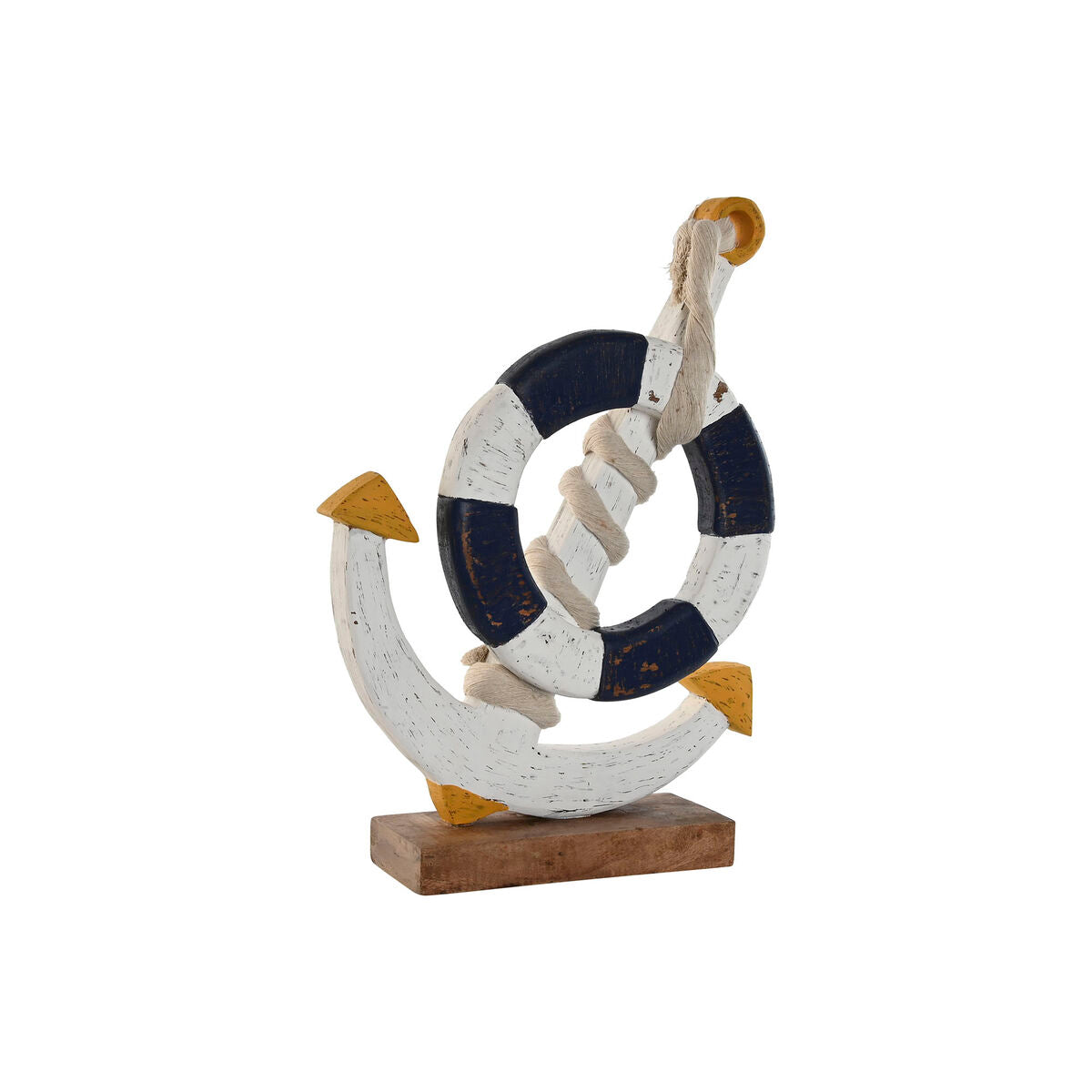 8424002181505 - Deko-Figur Weiß natürlich Marineblau 34 x 9 x 45 cm