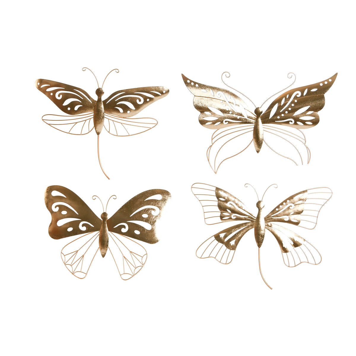 8424002188511 - Wanddekoration Golden Butterfly 43 x 2 x 33 cm (4 Einheiten)