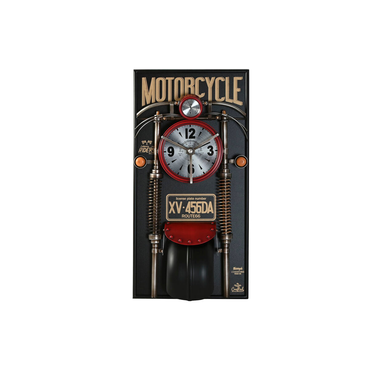 8424002195311 - Wanduhr Schwarz Rot Gold PVC Metall Motorrad Vintage 60 x 18 x 120 cm 8424002195311 - Wanduhr Schwarz Rot Gold PVC Metall Motorrad Vintage 60 x 18 x 120 cm
