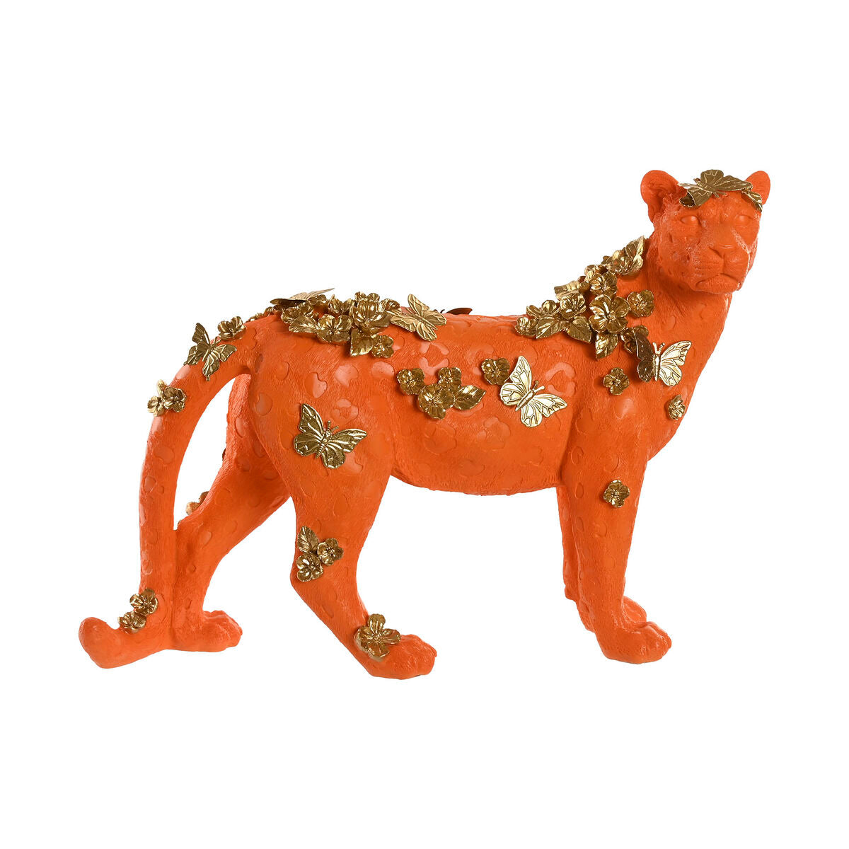 8424002211004 - Deko-Figur Orange Gold Leopard 60 x 215 x 43 cm