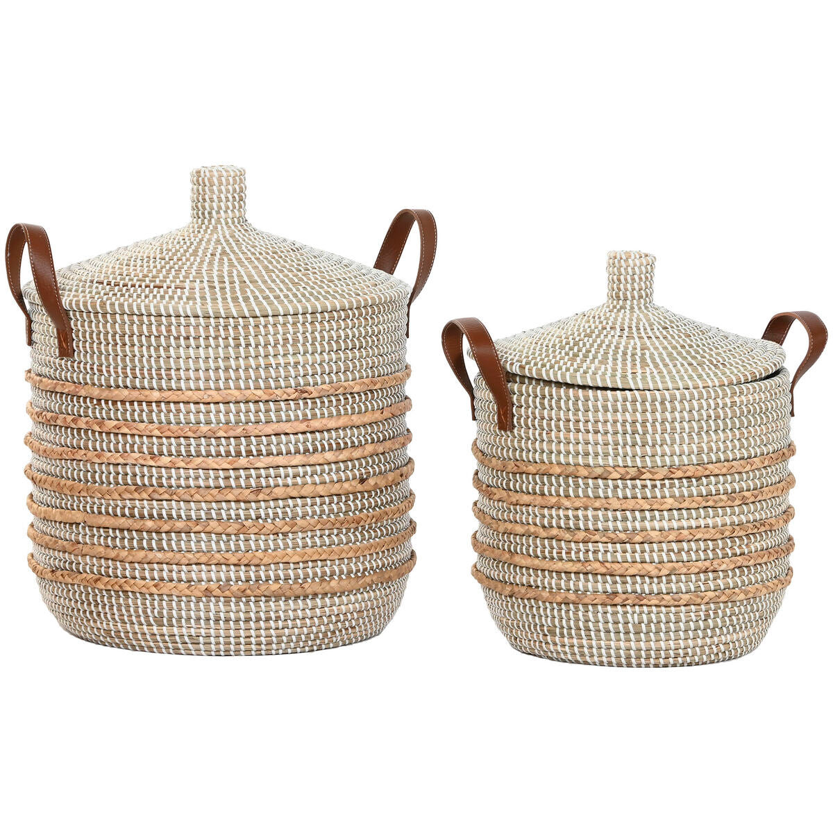 8424002211585 - Basket set Brown Natural Seagrass Boho (2 Pieces)