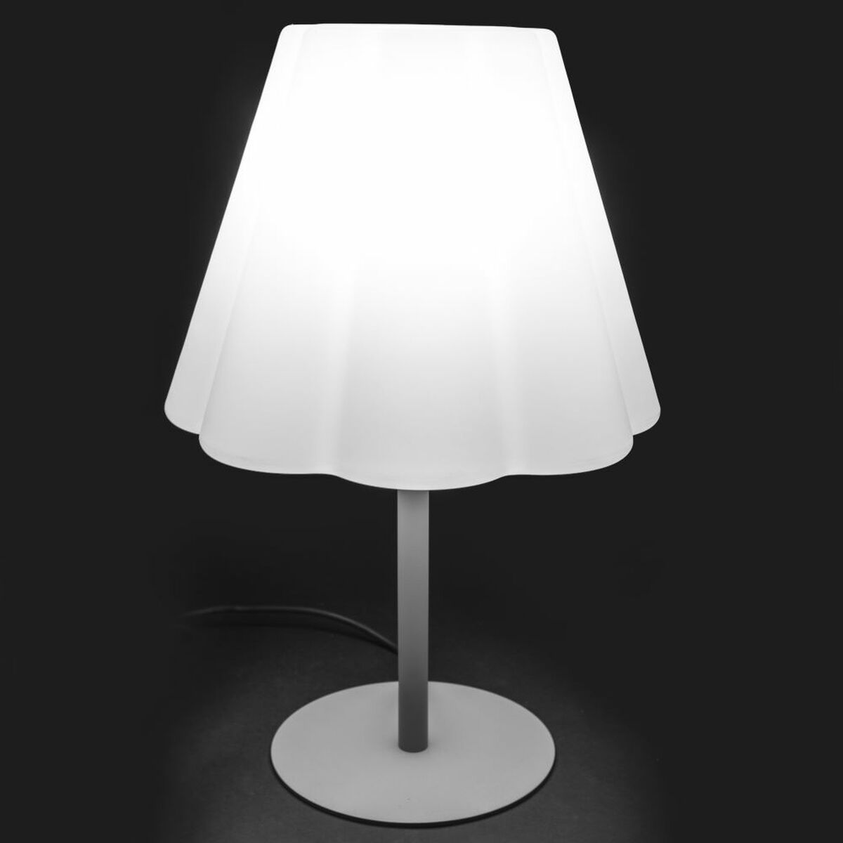 8424345828129 - Lamp Abbey White Grey 23 W E27 220 V 39 x 39 x 60 cm