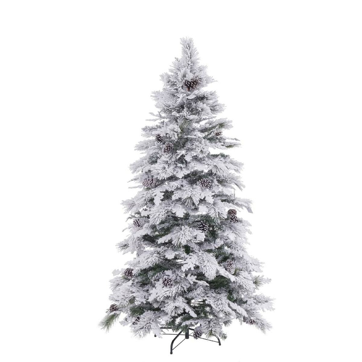 8424346185917 - Weihnachtsbaum Weiß grün PVC Metall Polyäthylen 150 cm