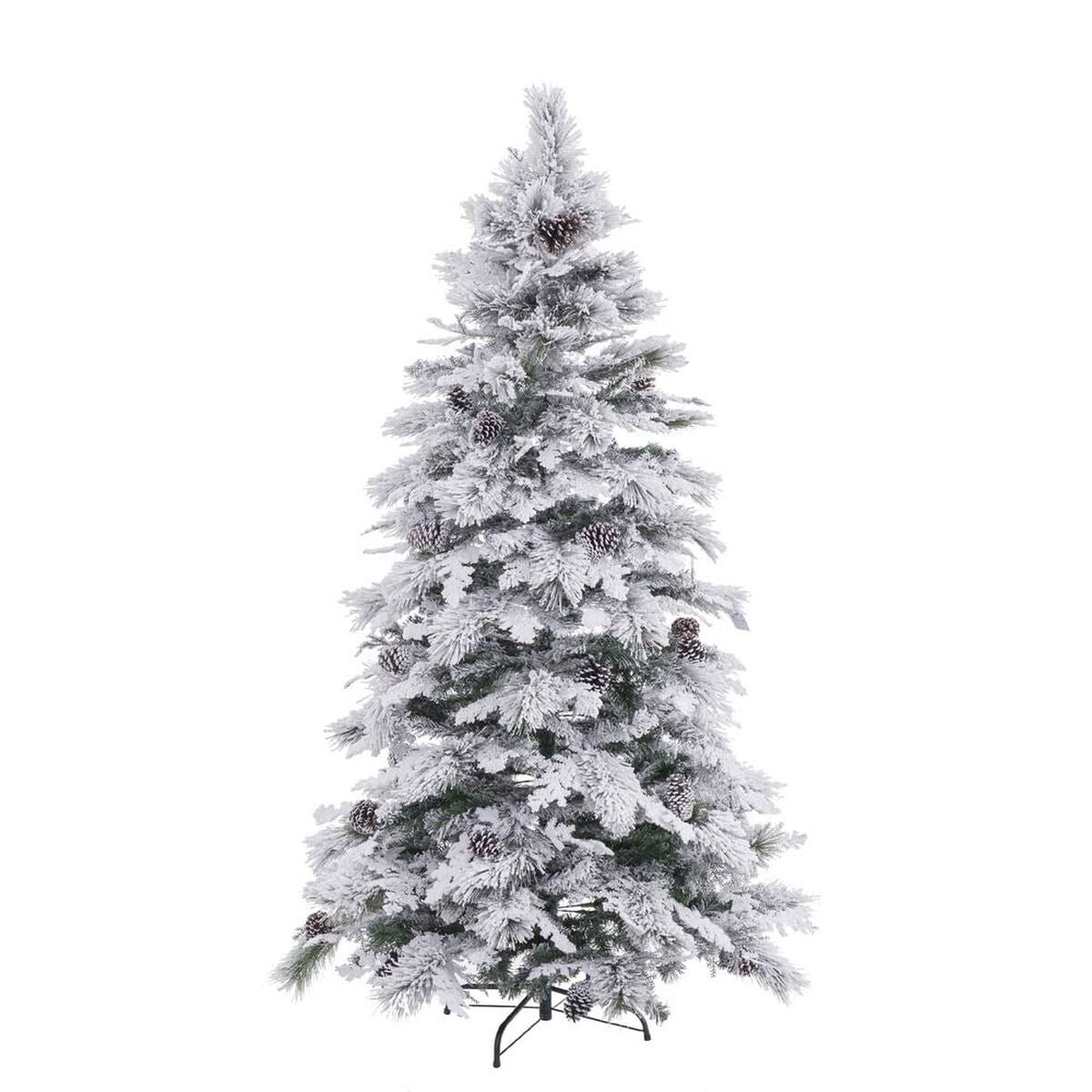 8424346185924 - Weihnachtsbaum Weiß grün PVC Metall Polyäthylen 180 cm