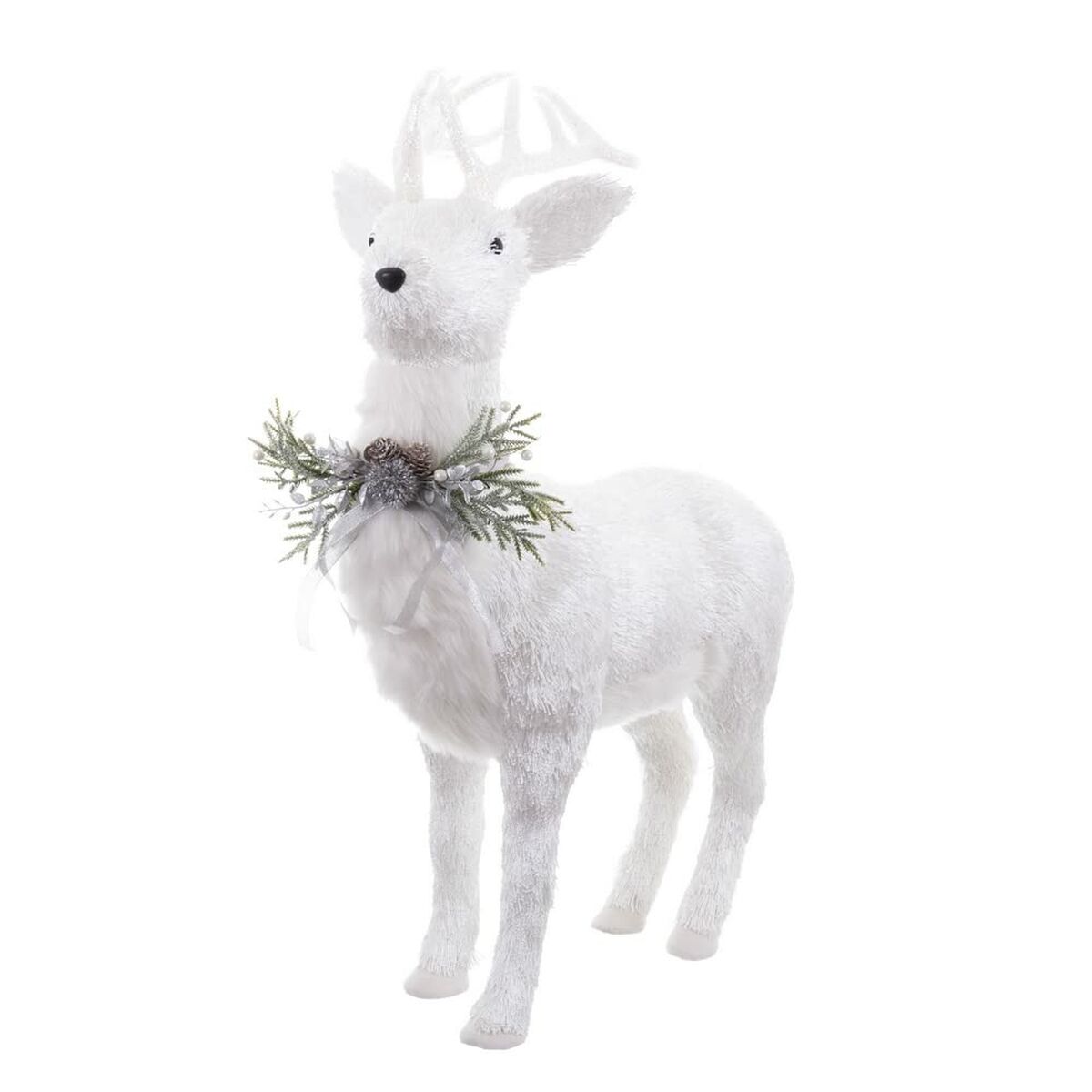 8424346197484 - Weihnachtsschmuck Weiß Polyfoam Hirsch 73 x 33 x 108 cm