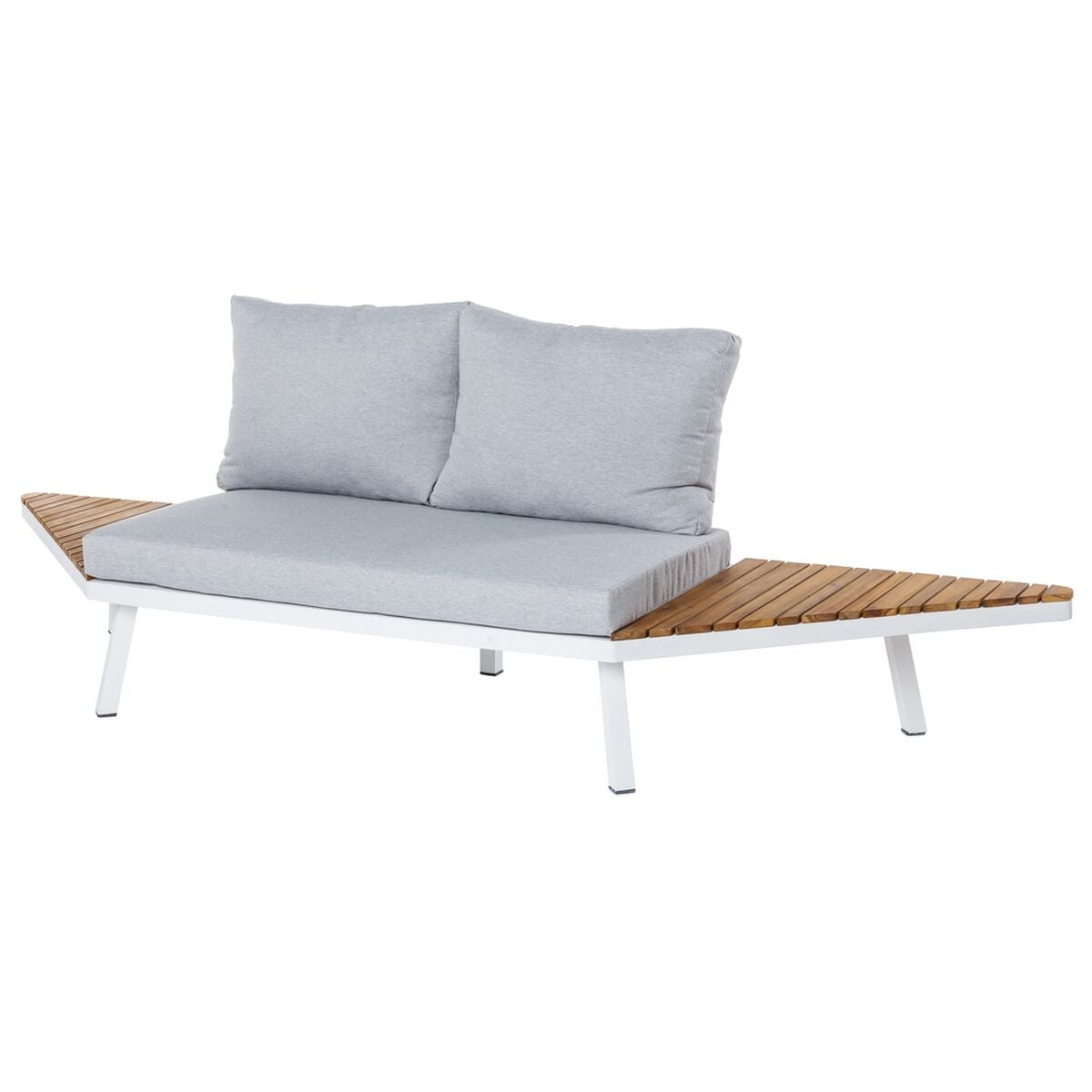 8424346845392 - Gartensofa Saskia Weiß Holz Aluminium 260 x 70 x 70 cm