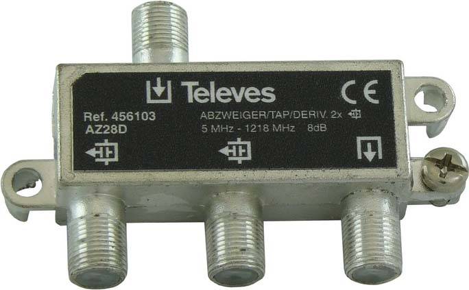 8424450193013 - Televes 2-fach Abzweiger AZ28D 5-1218 MHz AD8dB 456103