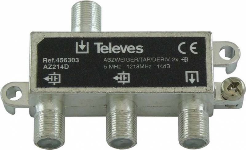 8424450193037 - Televes 2-fach Abzweiger AZ214D 5-1218 MHz AD14dB 456303