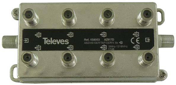 8424450193112 - Televes 8-fach Abzweiger AZ817D 5-1218 MHz AD17dB 458003