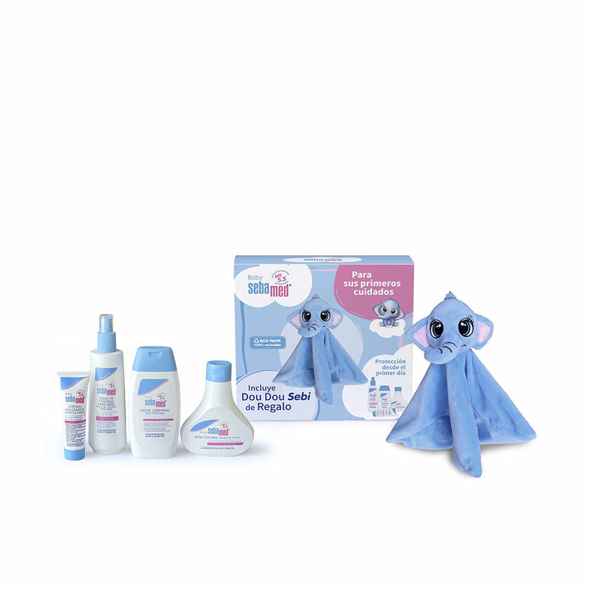 8425091200498 - Facial Sun Cream Sebamed Canastilla Baby Sebamed Dou Dou Lote 5 Pieces