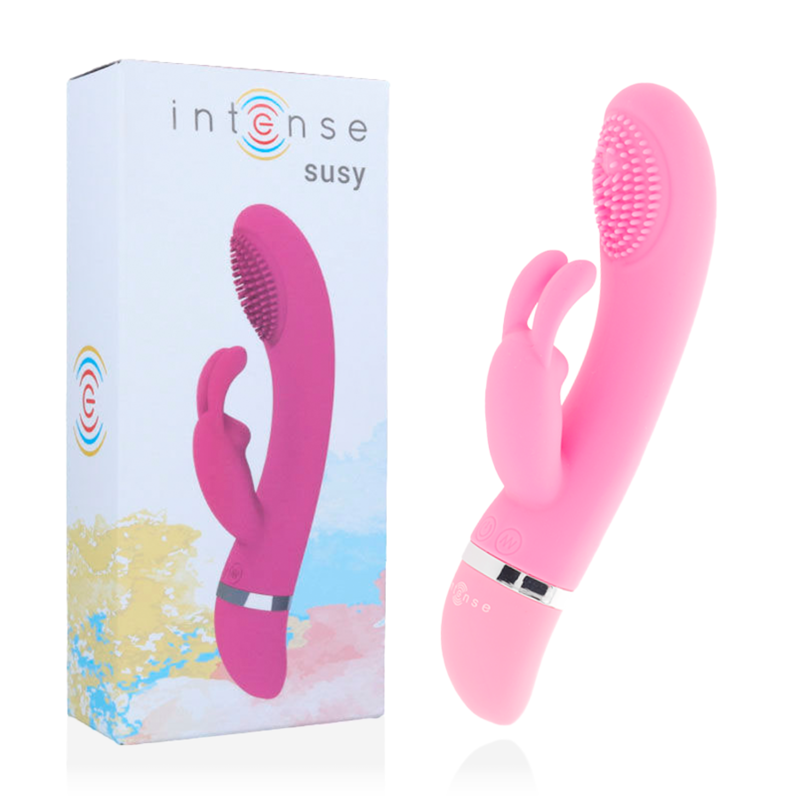 8425402156490 - INTENSE - SUSY OSZILLIERENDER VIBRATOR AUS SILIKON KANINCHEN ROSA