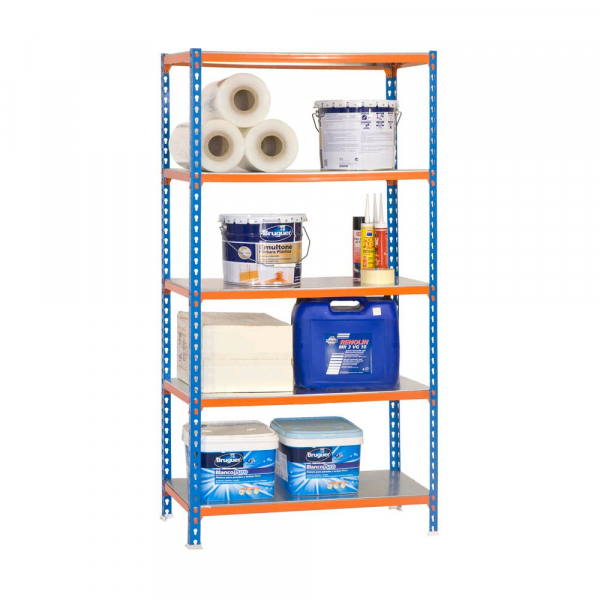 8425437076916 - Schwerlastregal SIMONCLICK MEGAPLUS 8425437076916 blau orange silber 1200 x 400 x 2000 cm 8425437076916 Simonrack