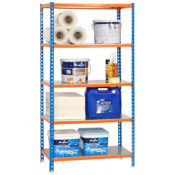 8425437076978 - Schwerlastregal SIMONCLICK MEGAPLUS 8425437076978 blau orange silber 1200 x 500 x 2000 cm 8425437076978 Simonrack