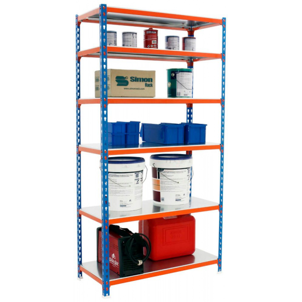 8425437077135 - Schwerlastregal SIMONCLICK MEGAPLUS 8425437077135 blau orange silber 1200 x 500 x 2500 cm 8425437077135 Simonrack