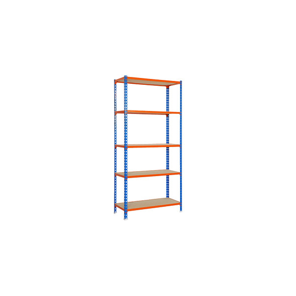 8425437077524 - Schwerlastregal MADERCLICK MEGAPLUS 5 8425437077524 orange blau 1200 x 400 x 2000 cm 8425437077524 Simonrack