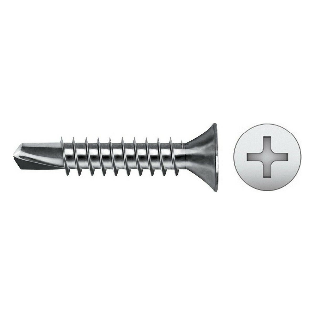 8425586468396 - Self-tapping screw 48 x 38 mm 500 Units Galvanised countersunk