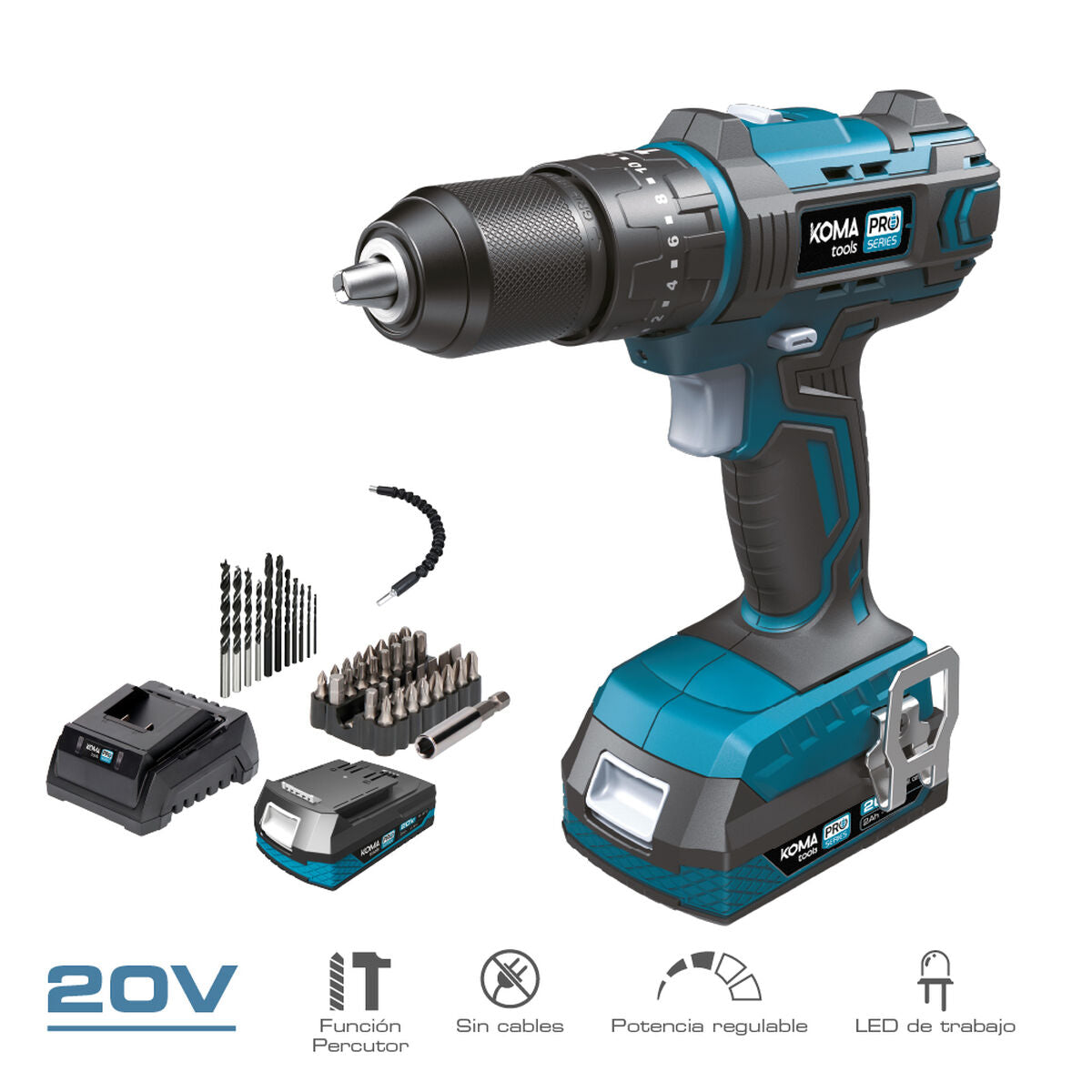 8425998084207 - Drill and accessories set Koma Tools