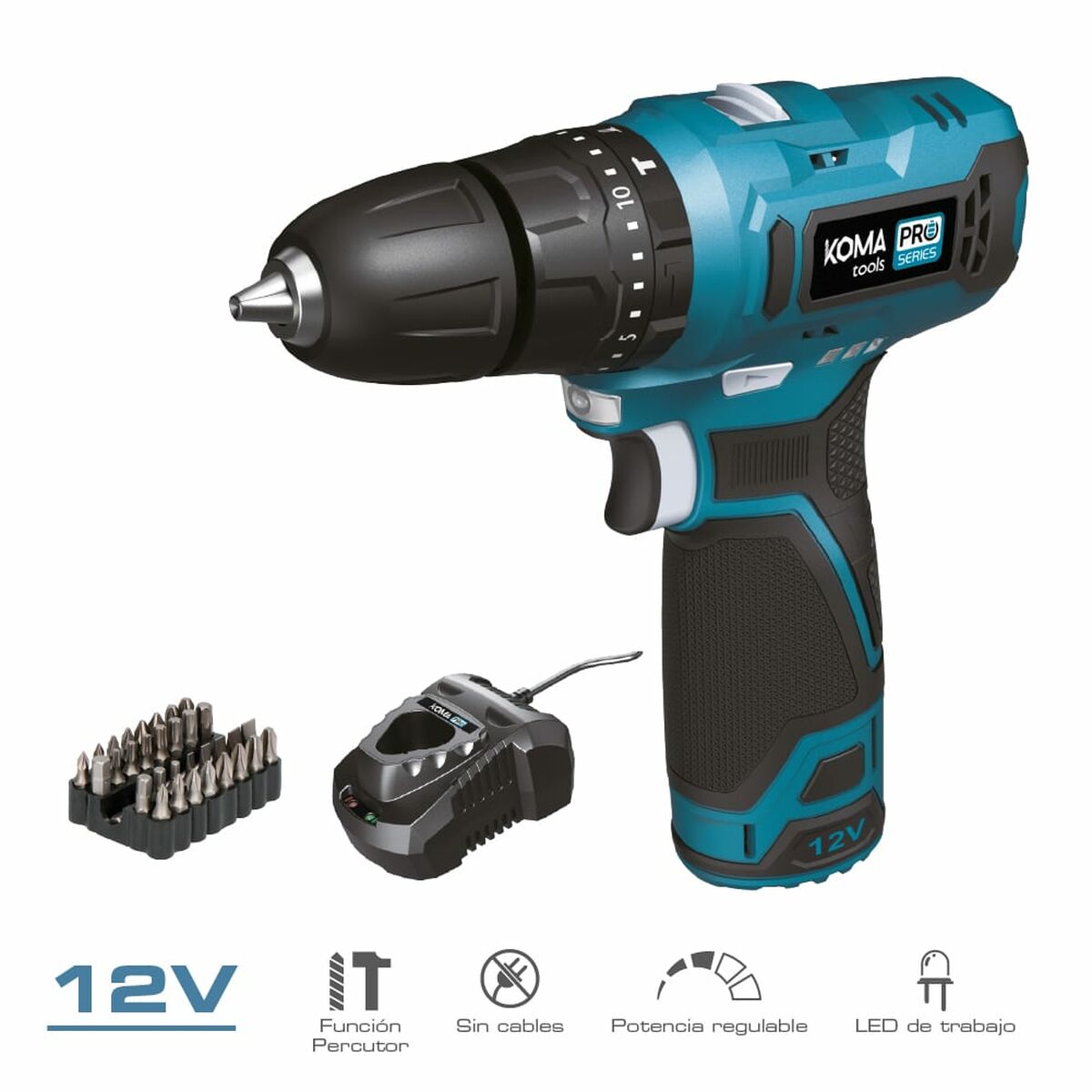 8425998088502 - Drill and accessories set 12 V 8425998088502 - Drill and accessories set 12 V