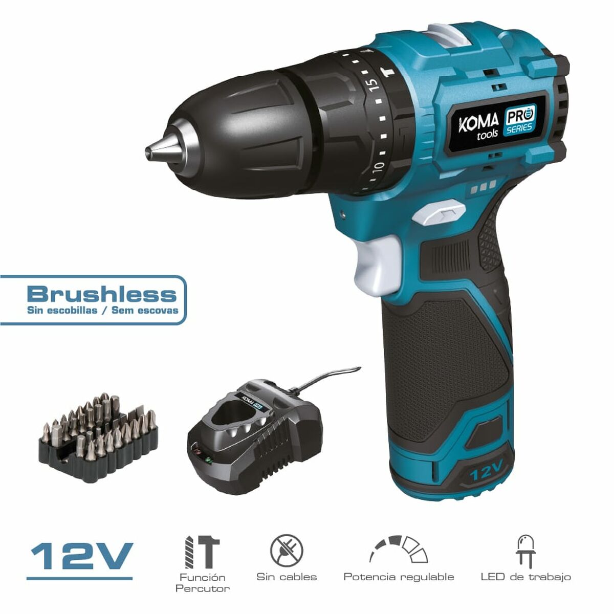 8425998088519 - Drill and accessories set 12 V