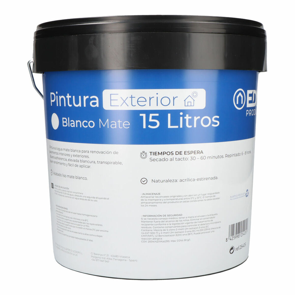 8425998254051 - Farbe EDM 25405 15 L Weiß Innen Außenbereich 15 L