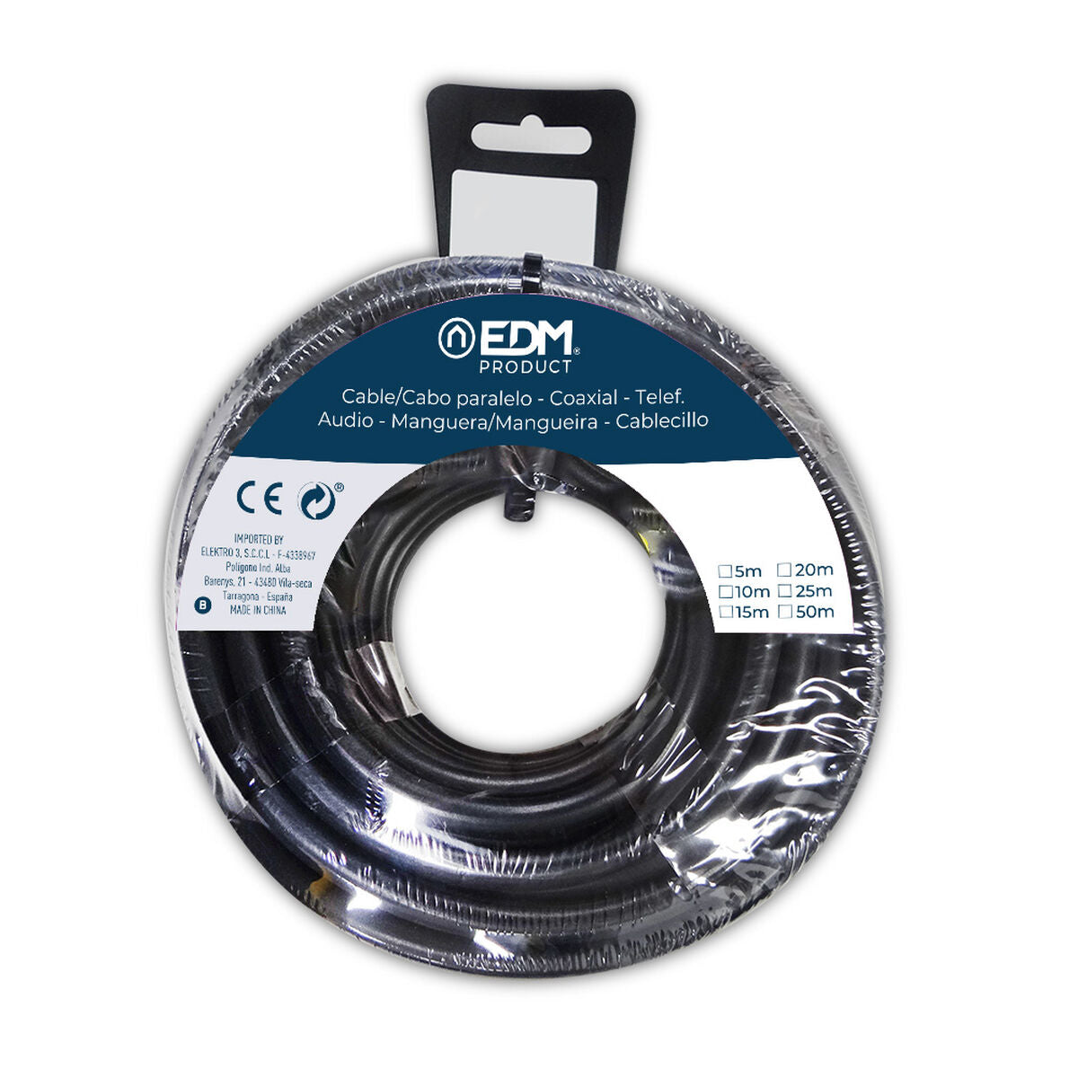 8425998283617 - Kabel EDM 28361 Schwarz 4 x 15 mm 15 m
