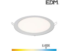 8425998315660 - E3 31566 SOf Downlight Led Empotrable Redondo 20W Luz Fria 6400K 1500Lm Cromado Ø225Cm EDM